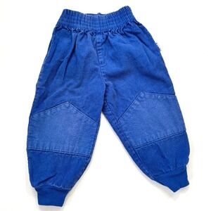 Vintage Hartley Corduroy Double Knee Jogger Pants Toddler Blue Reinforced 2T